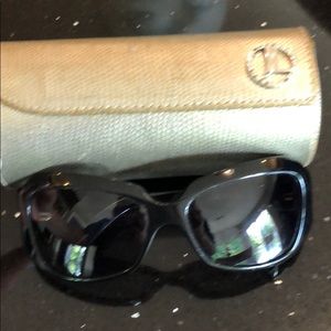Judith Leiber Black Sunglasses with case